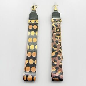 Brown/Blue Adjustable Replacement Purse Crossbody Strap Bundle Gold Hardware